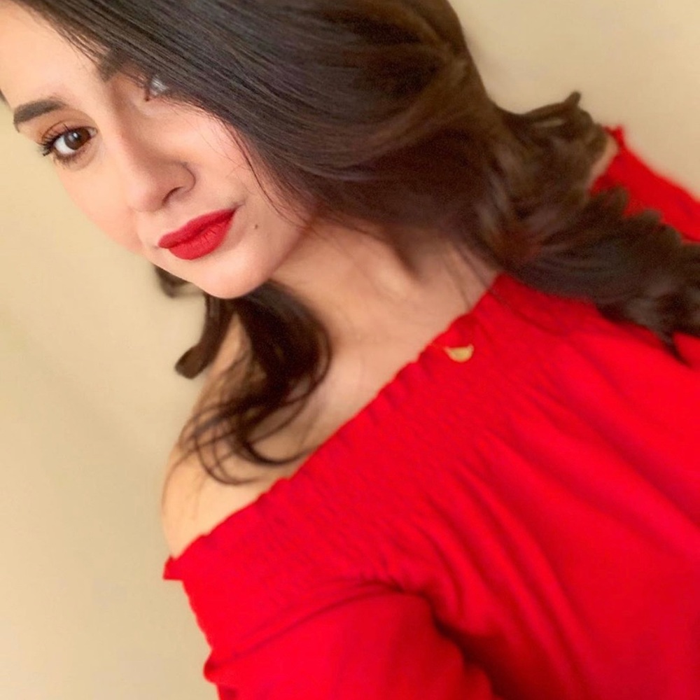 Red blouse